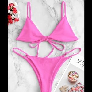 Zaful hot pink bikini